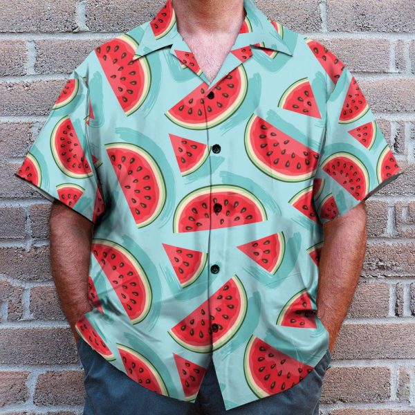 Amazing Watermelon Funny Button'S Up Shirts Hawaiian Shirt & Beach Shorts