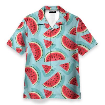 Amazing Watermelon Funny Button'S Up Shirts Hawaiian Shirt & Beach Shorts