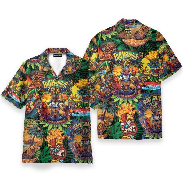 Big Kahuna Aloha Summer Tiki Crew Hawaiian Shirt