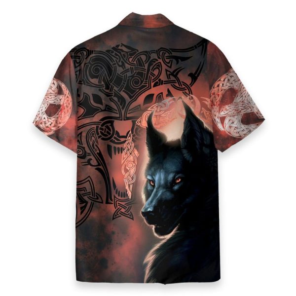 Fenrir Grunge Viking Men'S Button'S Up Shirts Hawaiian Shirt