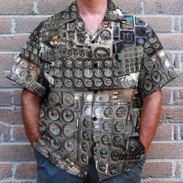 Amazing Cockpit Airplane Pilot Hawaiian Shirt