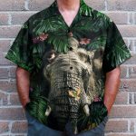 Elephant Hiding Tropical Hawaiian Shirt