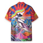 Astronaut Surfing In Hippie Trippy Mountain Hawaiian Shirt