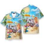 Cute Cats On The Summer Beach Hawaiian Shirt