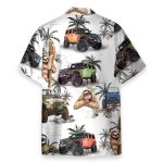 Jeep Car And Sloth Ocean Hawaiian Shirt