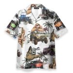 Jeep Car And Sloth Ocean Hawaiian Shirt