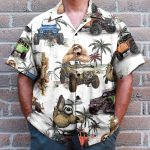 Jeep Car And Sloth Ocean Hawaiian Shirt