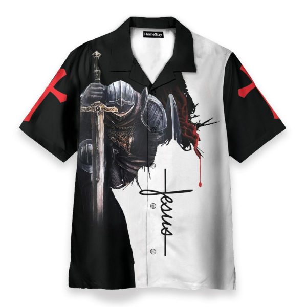 Jesus Men'S Button'S Up Shirts Hawaiian Shirt