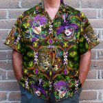 Happy Mardi Gras Men'S Button'S Up Shirts Hawaiian Shirt