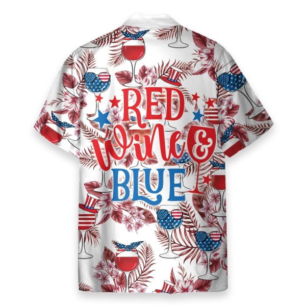 American Red Wine Men'S Button'S Up Shirts Hawaiian Shirt