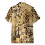 Chess Skull Men'S Button'S Up Shirts Hawaiian Shirt & Beach Shorts