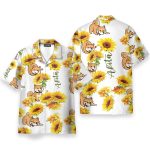 Akita Sunflower Funny Button'S Up Shirts Hawaiian Shirt