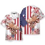 Giraffe 4Th July America Independence Day America Flag Pattern Hawaiian Shirt