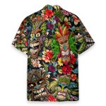 Summer Aloha Colorful Tiki Tiki Hawaiian Shirt & Beach Shorts
