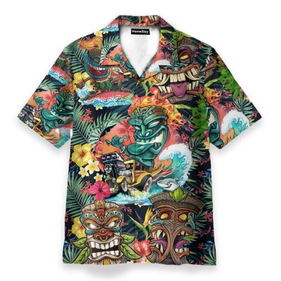 Aloha Summer Tiki Awesome Hawaiian Shirt