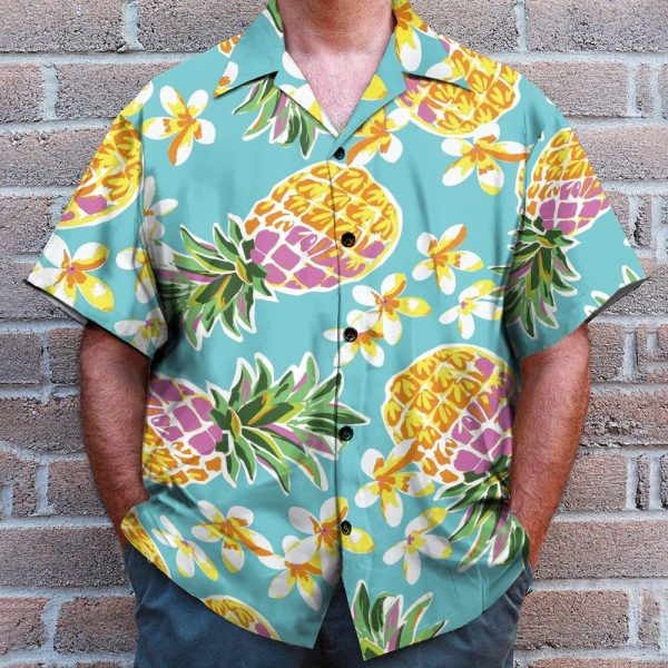 Amazing Pineapple Funny Button'S Up Shirts Hawaiian Shirt & Beach Shorts