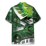 Amazing Green Piano And Loudspeaker Hawaiian Shirt