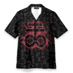 Satanism Magic Circle Men'S Button'S Up Shirts Hawaiian Shirt