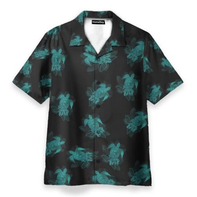 Turtle Summer Men'S Button'S Up Shirts Hawaiian Shirt & Beach Shorts