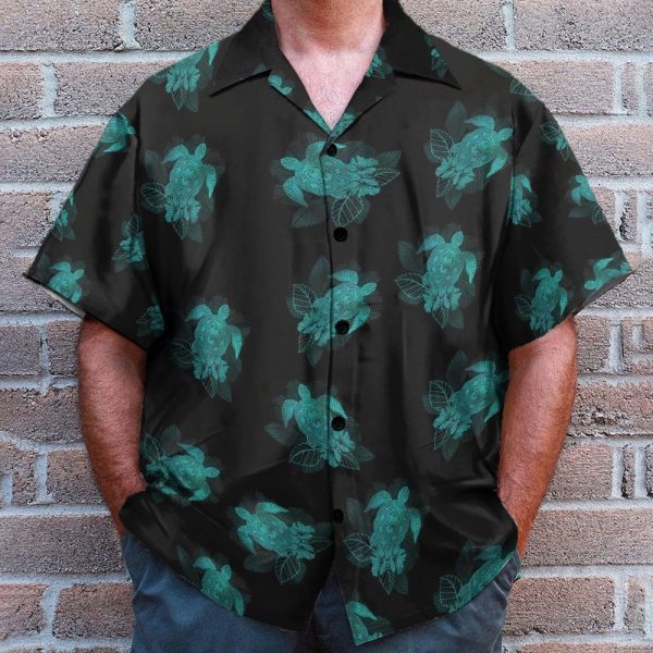 Turtle Summer Men'S Button'S Up Shirts Hawaiian Shirt & Beach Shorts