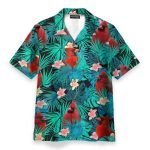 Cardinal Tropical Flowers Pattern Hawaiian Shirt