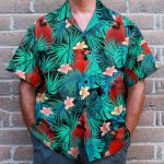 Cardinal Tropical Flowers Pattern Hawaiian Shirt