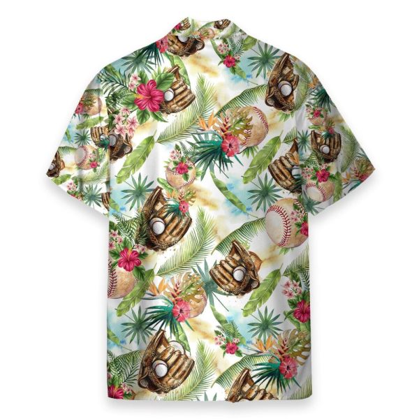 Baseball Tropical Men'S Button'S Up Shirts Hawaiian Shirt & Beach Shorts