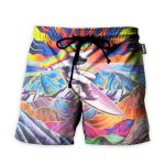 Astronaut Surfing In Hippie Trippy Mountain Hawaiian Shirt