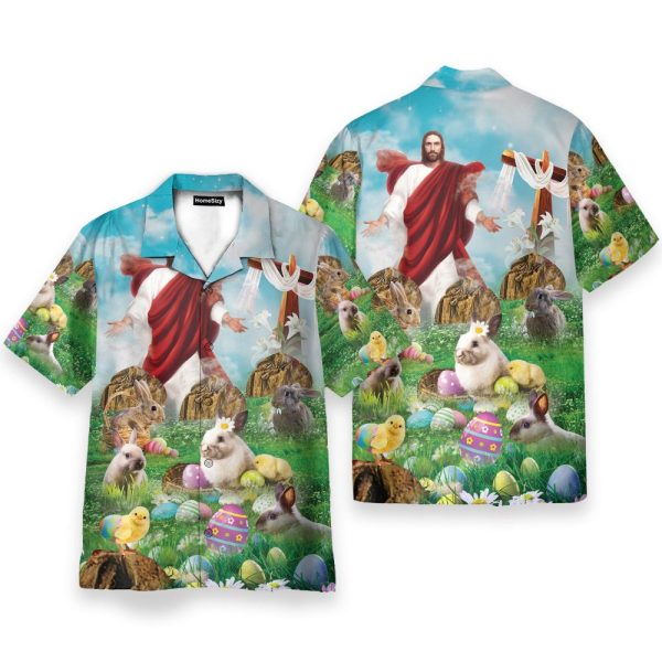 Happy Easter Jesus Is Risen Hawaiian Shirt