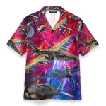 Airplane Men'S Button'S Up Shirts Hawaiian Shirt