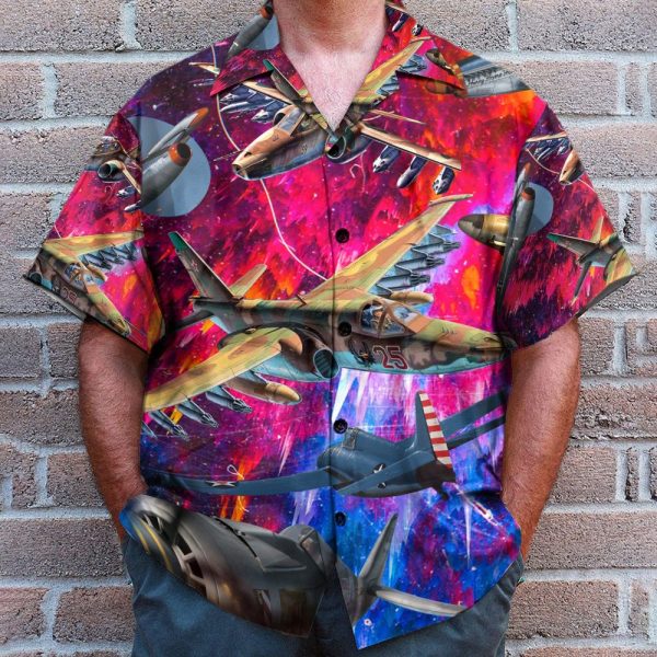 Airplane Men'S Button'S Up Shirts Hawaiian Shirt