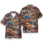 Hot Rodding Usa Car Men'S Button'S Up Shirts Hawaiian Shirt