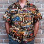 Hot Rodding Usa Car Men'S Button'S Up Shirts Hawaiian Shirt