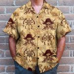 Vintage Pirate Skulls Hawaiian Shirt