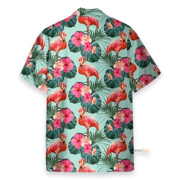 Flamingo Beautiful Floral Hawaiian Shirt & Beach Shorts