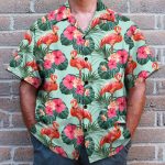 Flamingo Beautiful Floral Hawaiian Shirt & Beach Shorts