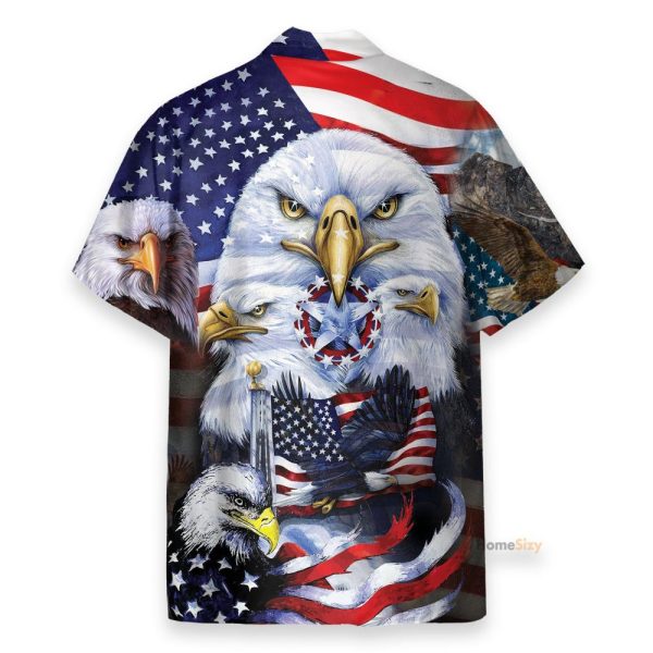 Eagles Patriotism American Sky 4Th July Idependence Day Hawaiian Shirt