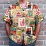 Stamps Cities World Vintage Travel Hawaiian Shirt