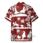 Horse Racing Cowboy Red Team Roping Hawaiian Shirt & Beach Shorts