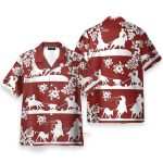 Horse Racing Cowboy Red Team Roping Hawaiian Shirt & Beach Shorts