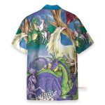 Dragon Unicorn Love Funny Button'S Up Shirts Hawaiian Shirt