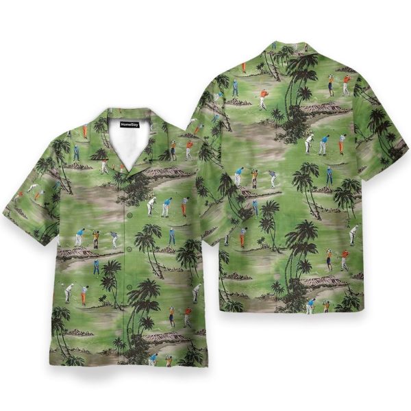 Playing Golf, Coconut Tree Golf Club Hawaiian Shirt