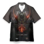Anubis Egyptian Men'S Button'S Up Shirts Hawaiian Shirt
