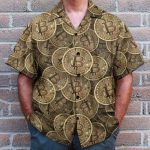 Realistic Seamless Bitcoin Cryptocurrency Hawaiian Shirt & Beach Shorts