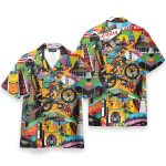 Amazing Cycling Colorful Men'S Button'S Up Shirts Hawaiian Shirt