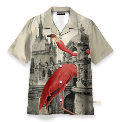 Flamingo Vintage British Style Hawaiian Shirt