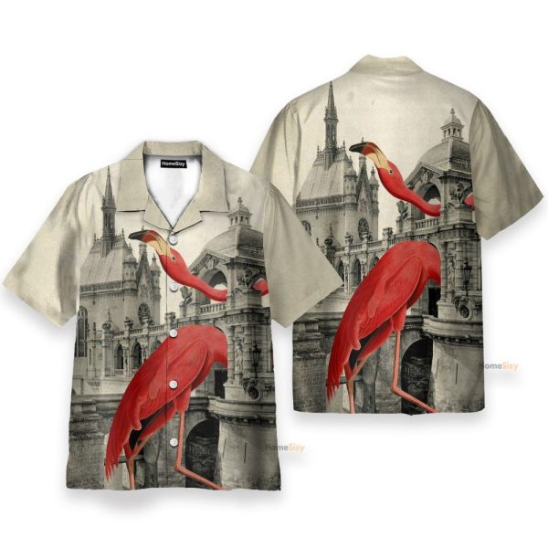 Flamingo Vintage British Style Hawaiian Shirt