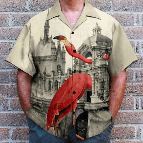 Flamingo Vintage British Style Hawaiian Shirt