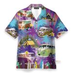 Amazing Summer Camping Campervan Hippie Hawaiian Shirt