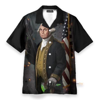 Funny Badassery George Washington Famous Charactor Hawaiian Shirt